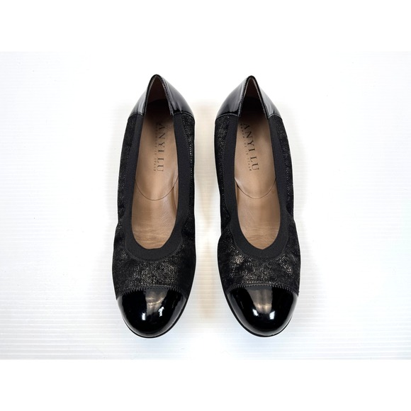 Anyi Lu Cate Ballet Flats Women 38.5 US 8 NWB Cap Toe Comfort Handmade Slip-on